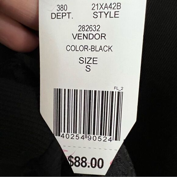 Revolve Heartloom Sweatshirt Womens Small Black Sheer Floral Ruffle Sleeve NWT - Picture 7 of 9